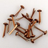 FLP-BR 004 Nellies Snellen splitpennen mini copper - Floral brads metallic - koper - 40 stuks 3 mm