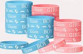 Paar van silicone armbanden - 12 suks  -blauw/roze Gender reveal - babyshower - kraamfeest - geboorte - zwangerschap