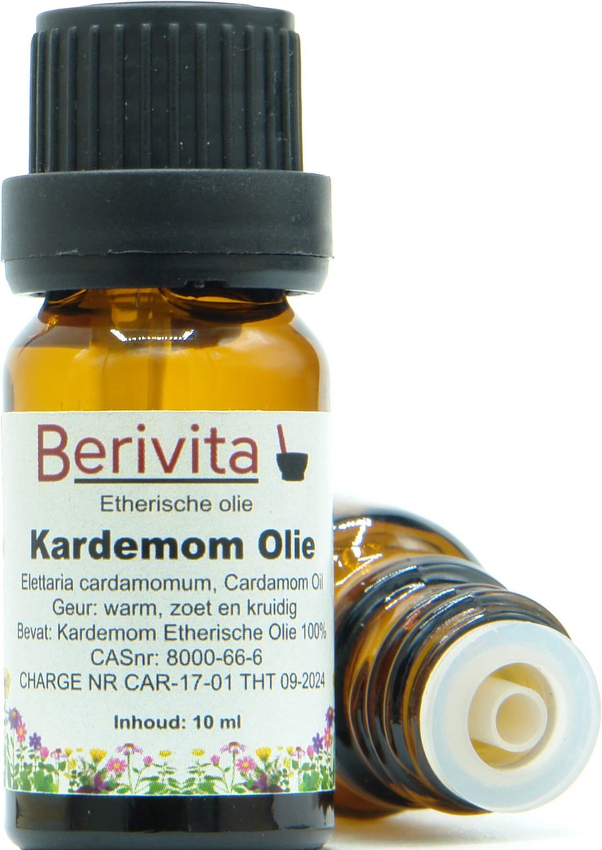 Kardemom Olie 100% 10ml - Etherische Kardemomolie van Elettaria cardamomum - Cardamom Oil - Berivita