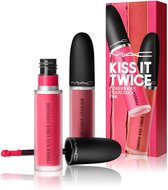 MAC Kiss It Twice Powder Kiss Liquid Duo: Rose - Coffret maquillage