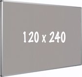 Prikbord kurk PRO - Aluminium frame - Eenvoudige montage - Punaises - Grijs - Prikborden - 120x240cm