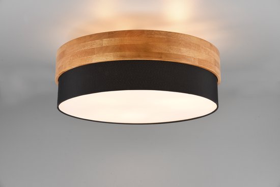 Trio leuchten - LED Plafondlamp - Plafondverlichting - E14 Fitting - 3-lichts - Rond - Nikkel/Zwart - Aluminium
