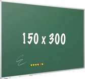 Krijtbord PRO - Magnetisch - Schoolbord - Eenvoudige montage - Geëmailleerd staal - Groen - 300x150cm