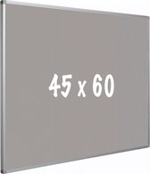 Prikbord kurk PRO - Aluminium frame - Eenvoudige montage - Punaises - Grijs - Prikborden - 45x60cm