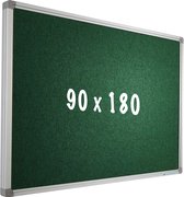 Prikbord Camira stof PRO - Aluminium frame - Eenvoudige montage - Punaises - Prikborden - 90x180cm
