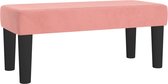 vidaXL - Bankje - 70x30x30 - cm - fluweel - roze