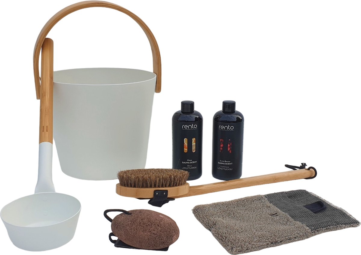 Goedkoopste Cadeau set Sauna emmer wit