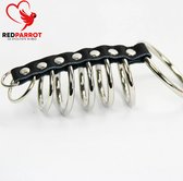 7-delige cockring | Chastity | Luxe penis ring | Penis ringen | BDSM | Cockring | Vertraagd Klaarkomen | Leer | Leder