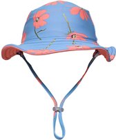 Snapper Rock - UV Bucket hoed voor kinderen - Omkeerbaar - Beach Blossom - Roze/Blauw - maat S