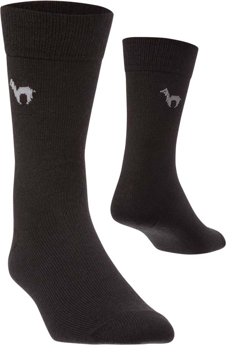 Apu Kuntur sokken - alpaca business sokken - kleur zwart - maat 39-41