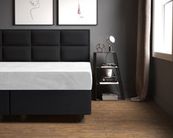 Sleeptime Hoeslaken Velvet - 180x200 - Super Zacht - Wit