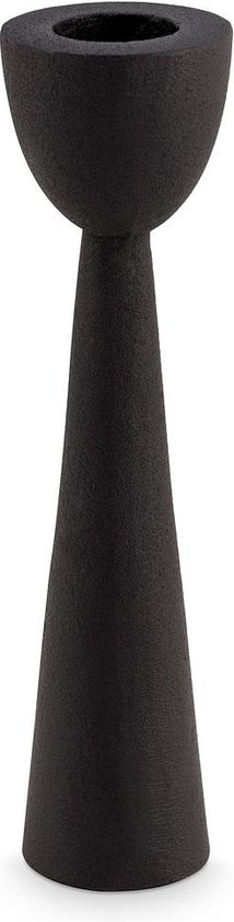 vtwonen Kandelaars - 2 Stuks - Metaal - Zwart - Hoogte 16cm