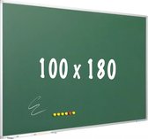 Krijtbord PRO - Magnetisch - Schoolbord - Eenvoudige montage - Geëmailleerd staal - Groen - 180x100cm