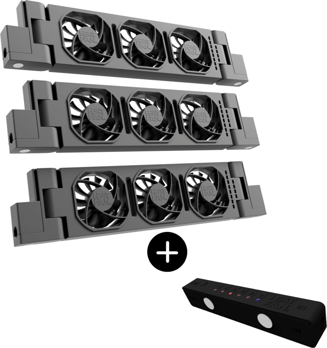 HeatFan 3 - Trio Set - Radiator Ventilator - Smart - Black Edition ...