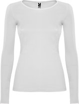 Wit Effen Dames t-shirt lange mouwen model Extreme merk Roly maat 2XL