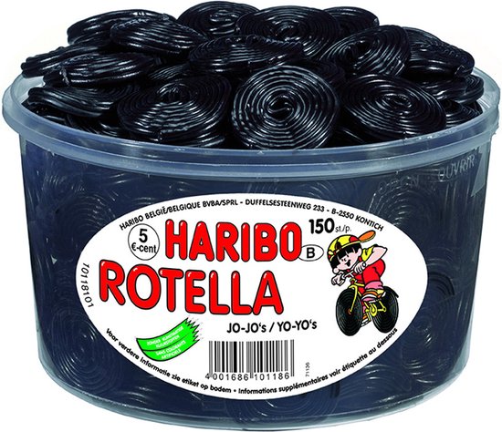Haribo Rotella drop - "JoJo's" - 150 stuks - 1500g