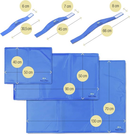 Nepfaivy Cooling Mat for Dogs and Cats - 120 x 80 cm Dog Mat for Dogs