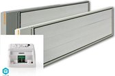 Infrarood heater met smart switch, hoge temperatuur donkerstraler 600 W 1 fase aansluiting