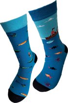 Verjaardag cadeau - Vis sokken - Vissen sokken - vrolijke sokken - valentijn cadeau - aparte sokken - grappige sokken - leuke dames en heren sokken - moederdag – vaderdag – kerst cadeau - Socks waar je Happy van wordt - Maat 36-41