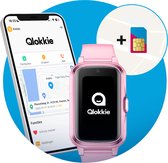 Qlokkie Kiddo Slim - Montre GPS Enfant 4G - Tracker GPS - Appel vidéo - Définir la zone de sécurité - Fonctions d'alarme SOS - Smartwatch Kids - Avec carte SIM et application mobile - Rose