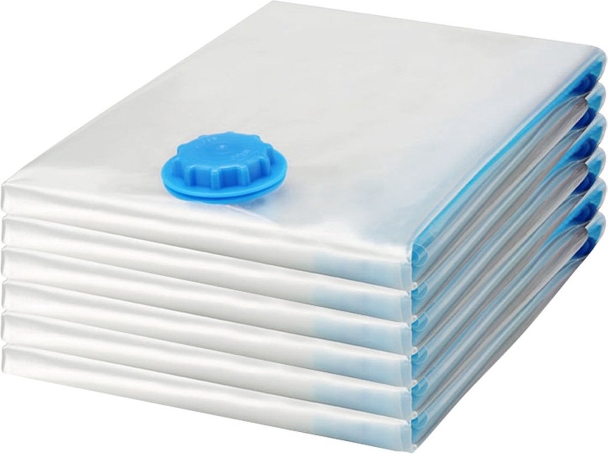 Naturn Living™ Vacuumzakken kleding - 40 x 60 cm | Vacuumzak transparant | Herbruikbare opbergzakken voor kleding en dekbedden | Stof en watervrije reiszakken voor kleding