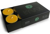 Bijenwas MAXI Waxinelichtjes in doos | 12 stuks | 100% Zuiver Bijenwas Kaars