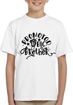 Grote broer - Kinder T-shirt - Wit - Maat 122 /128 - T-shirt leeftijd 7 tot 8 jaar - Grappige teksten - Geboorte Cadeau - Shirt cadeau - Quotes - verjaardag - geboorte - zwangerschap