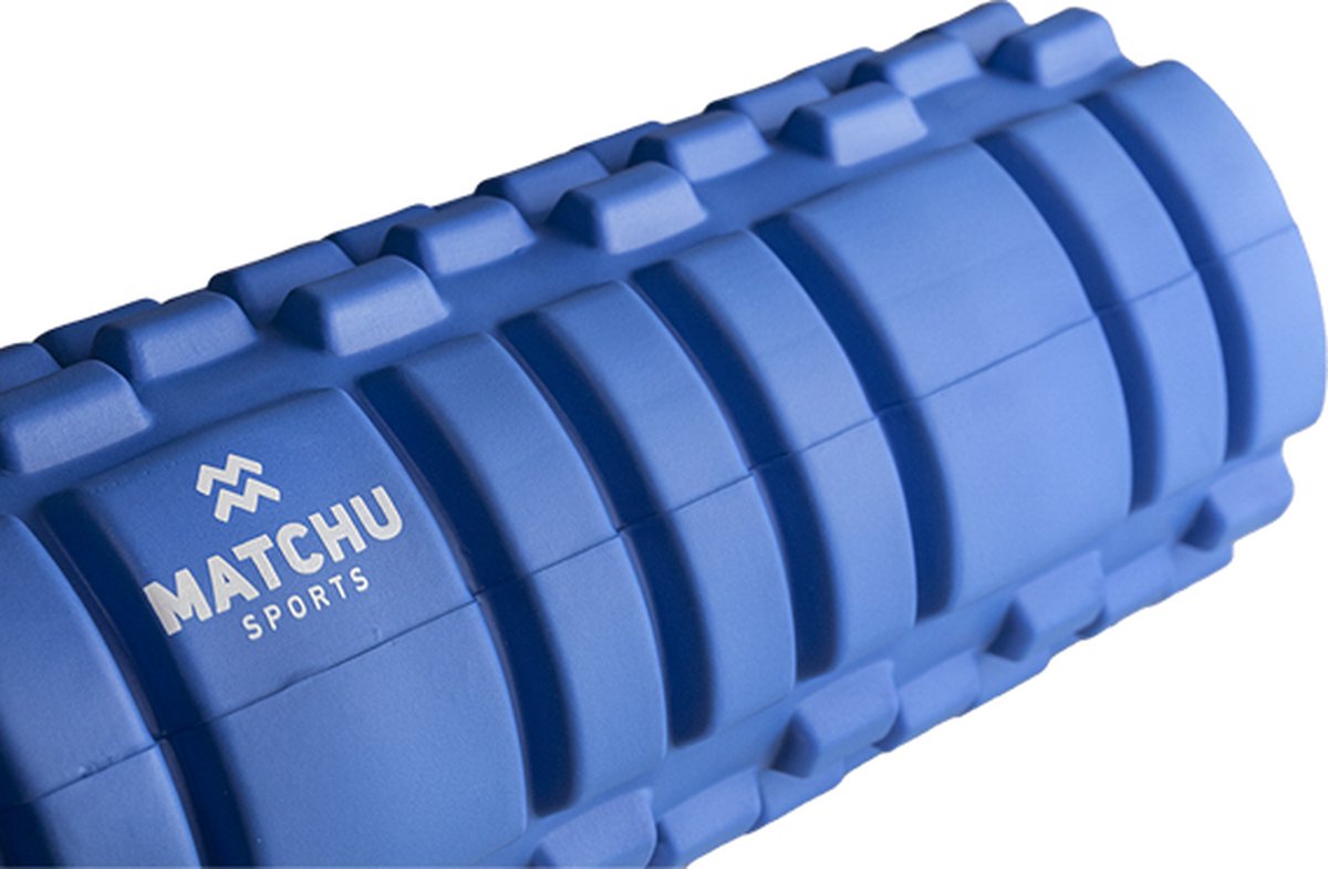 Matchu Sports - Foam roller - Foamroller - Bindweefselmassage - Massage roller - 33 cm - Hard - Blauw thumbnail 2