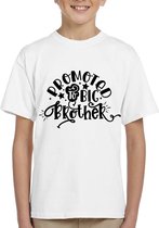 Grote broer - Kinder T-shirt - Wit - Maat 98 /104 - T-shirt leeftijd 3 tot 4 jaar - Grappige teksten -geboorte Cadeau - T- Shirt cadeau - - verjaardag - Kadootje - ik word grote broer