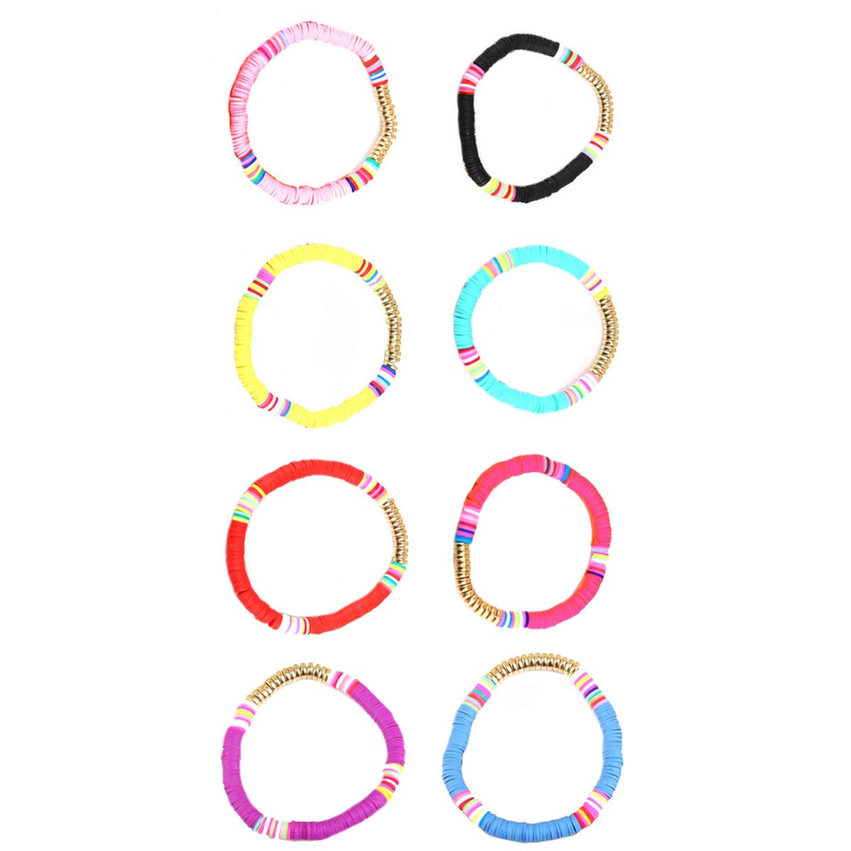 Boho kralen armband | bohemian | regenboog | kralen | zomer | licht roze