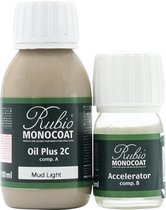 Rubio Monocoat Oil Plus 2C - Ecologische Houtolie in 1 Laag voor Binnenshuis - Mud Light, 130 ml