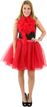Luxe Tule rok 4 laags rood - lengte 42cm - Thema party carnaval optocht festival swing rock and roll disco