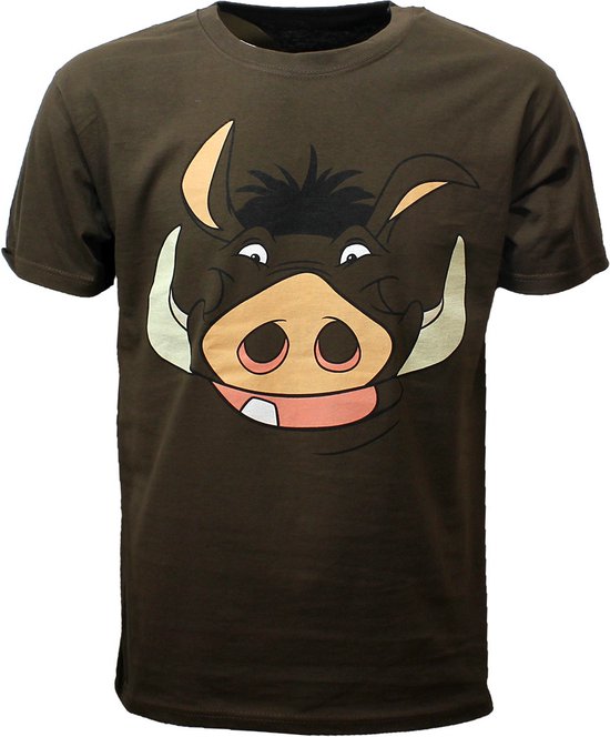 Disney The Lion King Pumbaa T-Shirt Bruin - L