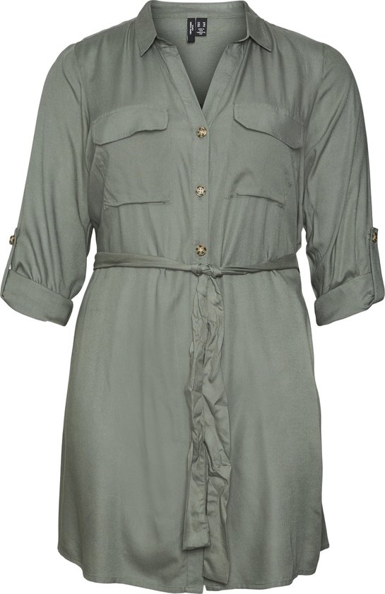 VERO MODA VMBUMPY L/S SHIRT DRESS WVN CURVE NOOS Dames Jurk - Maat 54