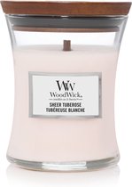 Bougie parfumée Woodwick Sheer Tuberose Medium Candle