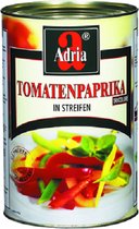 Adria tomatenpaprika's in reepjes kleurrijk - 4,25 l blik