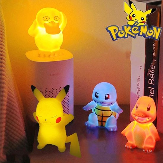 Thumbnail van een extra afbeelding van het spel Pokémon bedlampje Psyduck Pikachu nachtlamp Staand Led Slaapkamer Mini Lamp Pokemon Speelgoed Trading Card Pro