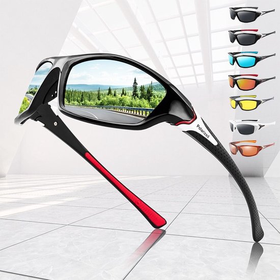 WiseGoods Luxe Sport Zonnebril - Zonnebrillen Sporten - Zomer Bril - Outdoor Accessoires - Sportbril - Cadeau - Brillen - Blauw van WiseGoods — afbeelding 3