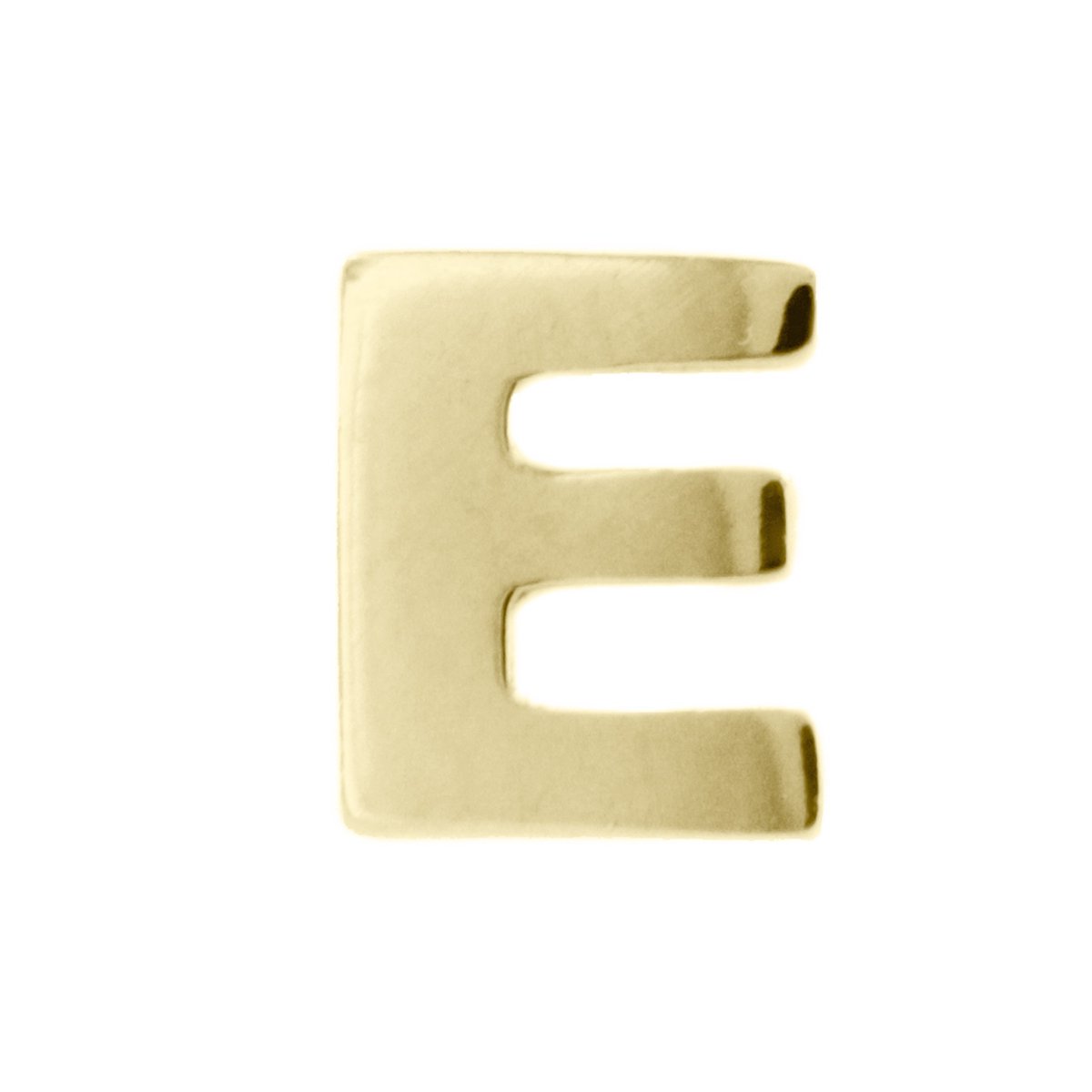 VALEDORO Essential Alfabet E | Oorbel | 14 karaat geelgoud
