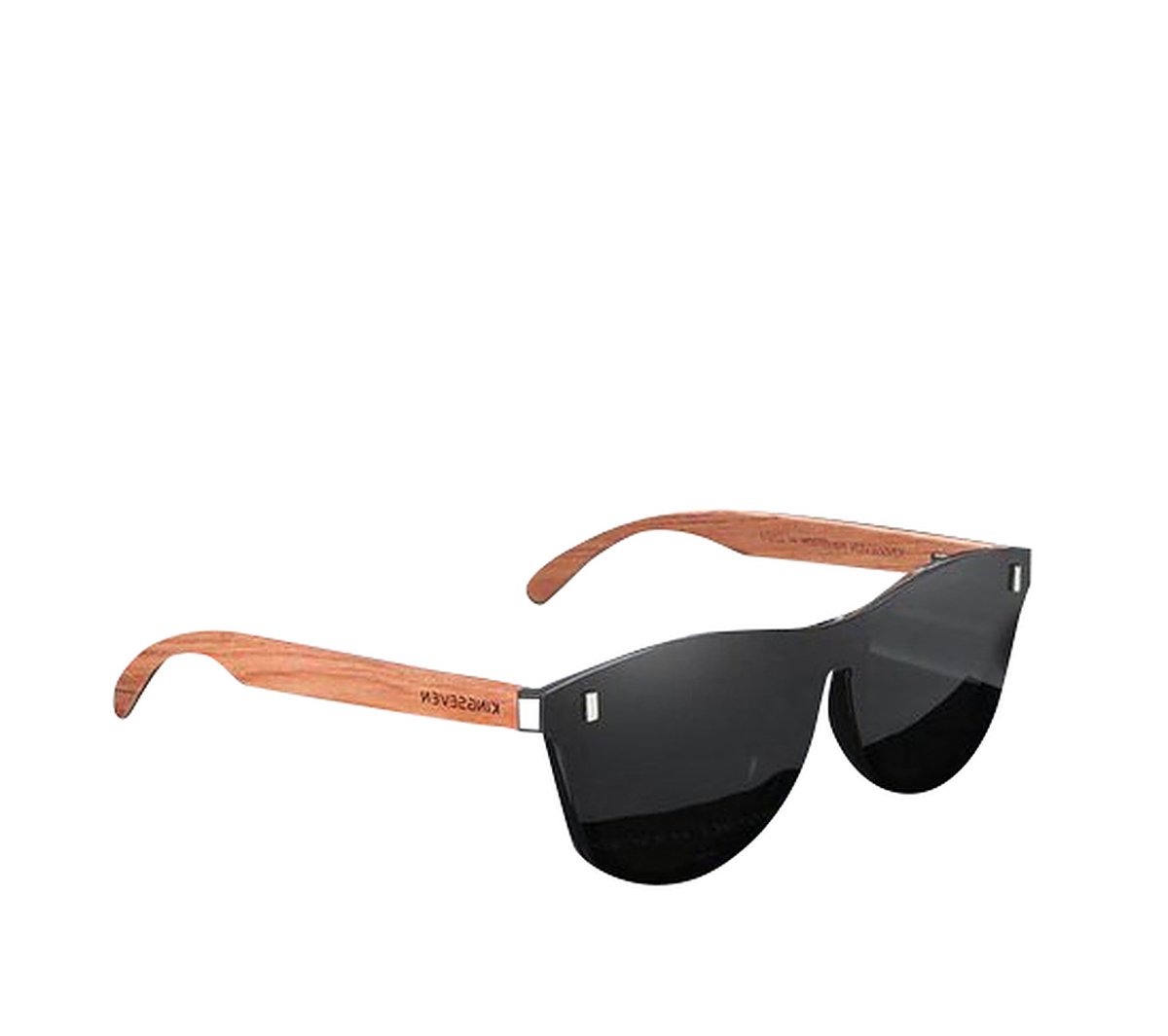 Kingseven - Vdear Black Oculos Sunglasses - Unisex Zonnebril - UV400 en Polarisatie Filter - Bamboe