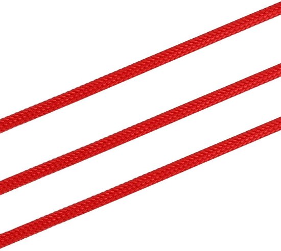 Corde outdoor en nylon Intirilife 31m en ROUGE - corde de jardin de 31 mètres de long et 4mm d'épaisseur