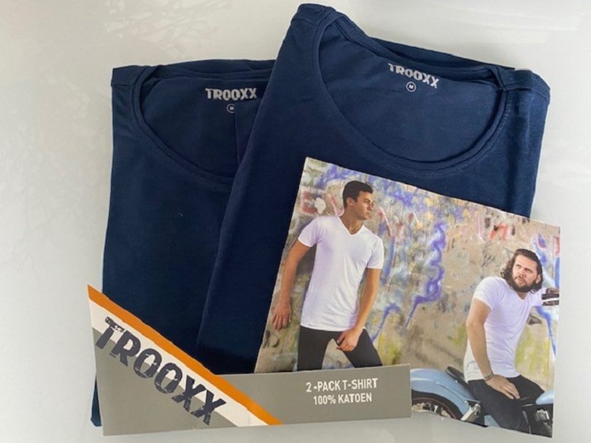 Trooxx T-shirt 6-Pack- Round Neck - Navy - M