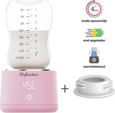 MyBambini's Bottle Warmer Pro™ - Draagbare Baby Flessenwarmer voor Onderweg - Roze - Geschikt voor Smalle Hals Flessen van Dr. Brown's, Difrax, Medela & Nanobebe