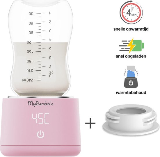 koppeling Verpletteren Misverstand MyBambini's Bottle Warmer Pro™ - Draagbare Baby Flessenwarmer voor Onderweg  - Roze -... | bol.com