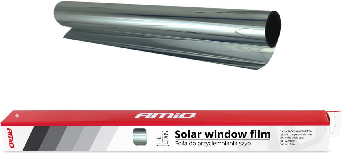 Auto raamfolie - Solar Raamfolie Donker zilver - 0,5x3m (15%)