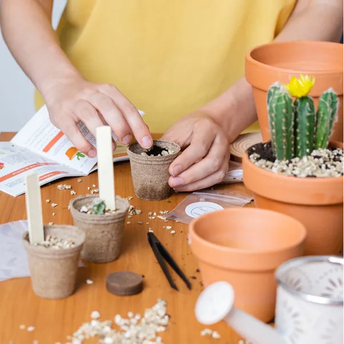 Baker Ross AT579 Mini Pastel Tin Emmers - Pak van 5, Ontwerp je eigen Plant Pot of Storage Bucket