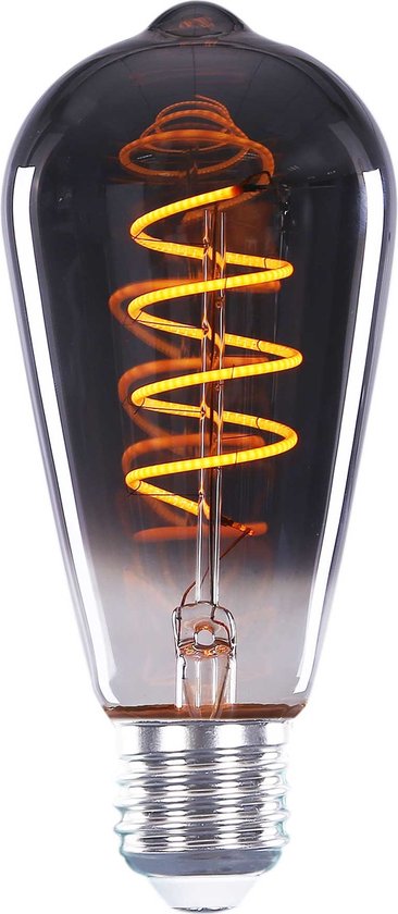 Highlight - Lamp LED ST64 9W 350LM 2200K Dimbaar Rook