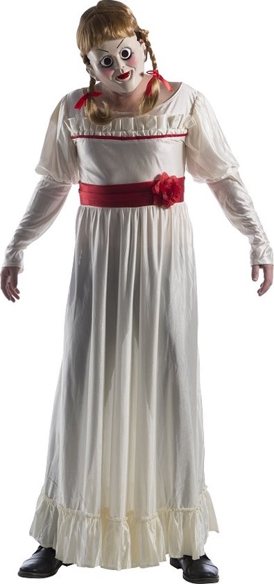Rubies - Pop kostuum Kostuum - Niet Mee Te Spelen Pop Annabelle - Vrouw - rood,wit / beige - Maat 36-40 - Halloween - Verkleedkleding