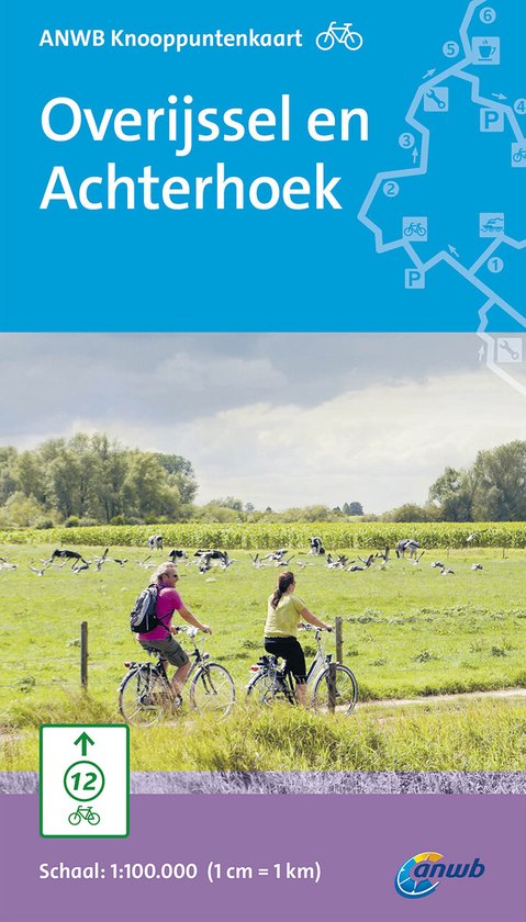 9789018040918 - ANWB knooppuntkaart fiets Overijssel en Achterhoek