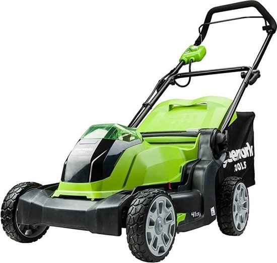 Greenworks 40 volt accu maaier met 2 x 2AH accu en lader G40LM41K2X — afbeelding 2